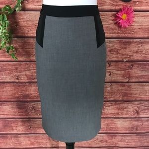 Donna Ricco New York Skirt size 4 Gray Black Straight Pencil Stretch Career Suit